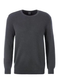 John Devin Strickpullover Strukturstrick Dunkelgrau/Dunkelblau/Grau