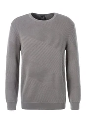 John Devin Strickpullover Strukturstrick Grau/Dunkelgrau/Hellgrau