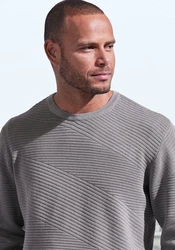 John Devin Strickpullover Strukturstrick Grau/Dunkelgrau/Hellgrau
