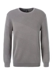 John Devin Strickpullover Strukturstrick Grau/Dunkelgrau/Hellgrau