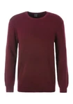 John Devin Strickpullover Strukturstrick Dunkelrot/Bordeaux