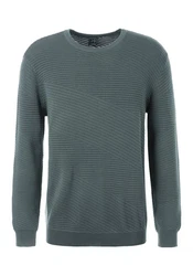 John Devin Strickpullover Strukturstrick Grün/Türkis