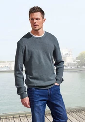 John Devin Strickpullover Strukturstrick Grün/Türkis