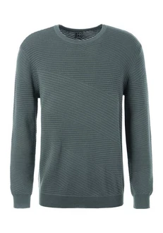 John Devin Strickpullover Strukturstrick Grün/Türkis