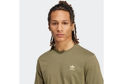 ADIDAS ORIGINALS T-Shirt 'Trefoil Essentials' Dunkelgrün/Khaki