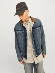 JACK & JONES Jacke 'JJIJean' JJJACKET W SHERPA WI 200 SN Hellblau/Blau/Dunkelblau