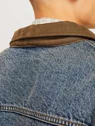 JACK & JONES Jacke 'JJIJean' JJJACKET W SHERPA WI 200 SN Hellblau/Blau/Dunkelblau