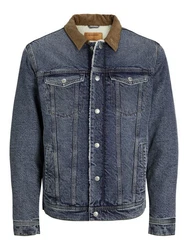 JACK & JONES Jacke 'JJIJean' JJJACKET W SHERPA WI 200 SN Hellblau/Blau/Dunkelblau