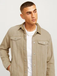 JACK & JONES Jacke 'JJIJean' JJJACKET W SHERPA WI 200 SN khaki
