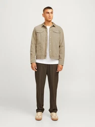 JACK & JONES Jacke 'JJIJean' JJJACKET W SHERPA WI 200 SN khaki