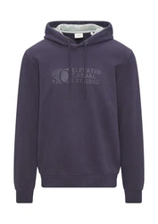 s.Oliver Kapuzensweatshirt mit Front-Print Dunkelblau/Lila/Grau