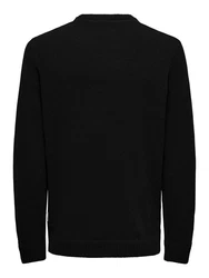 ONLY & SONS Strickpullover ONSETHAN LIFE REG 7 CREW KNIT Schwarz
