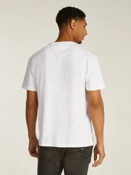 Tommy Jeans T-Shirt TJM REG GOLD LINEAR LOGO TEE EXT Hellblau/Weiß/Braun