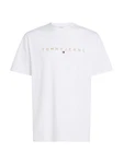 Tommy Jeans T-Shirt TJM REG GOLD LINEAR LOGO TEE EXT Hellblau/Weiß/Braun