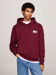 Tommy Jeans Sweatshirt TJM REG ESSENTIAL FLAG HOOD EXT Dunkelrot/Rot/Bordeaux