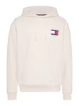 Tommy Jeans Sweatshirt TJM REG ESSENTIAL FLAG HOOD EXT Creme/Beige/Khaki/Braun/Weiß/Grau