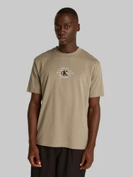 Calvin Klein Jeans T-Shirt NYC STAMP GRAPHIC Khaki/Dunkelgrün/Grau/Beige