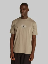 Calvin Klein Jeans T-Shirt NYC STAMP GRAPHIC Khaki/Dunkelgrün/Grau/Beige