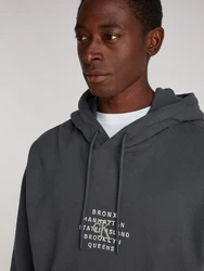 Calvin Klein Jeans Sweatshirt NYC STAMP GRAPHIC HOODIE Dunkelgrau/Schwarz/Dunkelgrün
