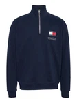 Tommy Jeans Sweatshirt TJM REG ENTRY HALF ZIP Mareknlogo Dunkelblau/Blau