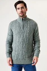 GARCIA Pullover mit Zipper Dunkelgrau/Grau/Hellgrau