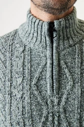 GARCIA Pullover mit Zipper Dunkelgrau/Grau/Hellgrau