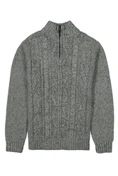 GARCIA Pullover mit Zipper Dunkelgrau/Grau/Hellgrau