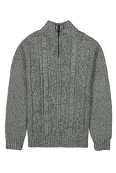 GARCIA Pullover mit Zipper Dunkelgrau/Grau/Hellgrau