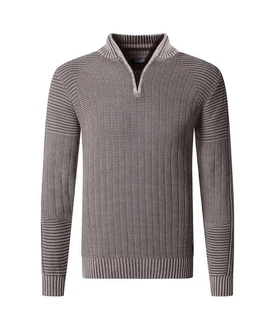 Pioneer Authentic Jeans Strickpullover Grau/Braun/Lila/Beige Pioneer Authentic Jeans Strickpullover Grau/Braun/Lila/Beige