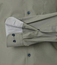 CASAMODA Businesshemd uni Dunkelgrün/Khaki/Grün
