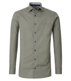 CASAMODA Businesshemd uni Dunkelgrün/Khaki/Grün