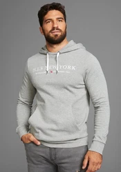 H.I.S Kapuzensweatshirt mit Logoprint Grau/Rosa/Hellgrau