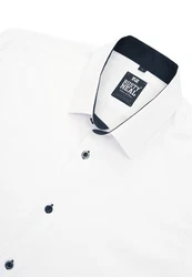 Rusty Neal Langarmhemd Slim-Fit Creme/Weiß/Grau