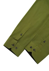 Rusty Neal Langarmhemd Slim-Fit Dunkelgrün/Grün