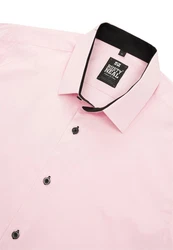 Rusty Neal Langarmhemd Slim-Fit Rosa/Rot