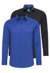 Rusty Neal Langarmhemd Slim-Fit Blau/Dunkelblau/Hellblau