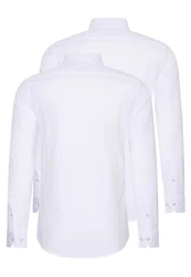 Rusty Neal Langarmhemd Slim-Fit Weiß/Creme