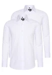 Rusty Neal Langarmhemd Slim-Fit Weiß/Creme