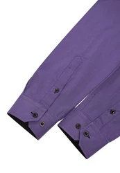 Rusty Neal Langarmhemd Slim-Fit Dunkelblau/Lila
