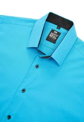 Rusty Neal Langarmhemd Slim-Fit Türkis/Blau/Dunkelblau/Hellblau