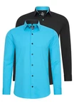 Rusty Neal Langarmhemd Slim-Fit Türkis/Blau/Dunkelblau/Hellblau Rusty Neal Langarmhemd Slim-Fit Türkis/Blau/Dunkelblau/Hellblau
