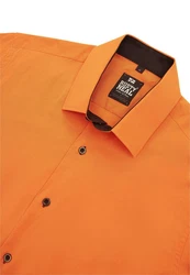 Rusty Neal Langarmhemd mit Krawatte Orange