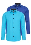 Rusty Neal Langarmhemd Slim-Fit Blau/Türkis Rusty Neal Langarmhemd Slim-Fit Blau/Türkis