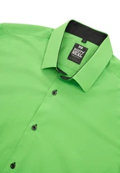 Rusty Neal Langarmhemd Slim-Fit Grün/Neonfarben