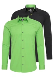 Langarmhemd im Slim-Fit geschnitten