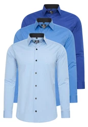 Rusty Neal Langarmhemd Slim-Fit Pastell/Dunkelblau/Blau/Hellblau