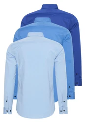 Rusty Neal Langarmhemd Slim-Fit Pastell/Dunkelblau/Blau/Hellblau