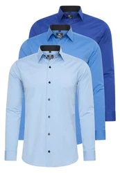 Rusty Neal Langarmhemd Slim-Fit Pastell/Dunkelblau/Blau/Hellblau