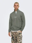 ONLY & SONS Sweatshirt ONSCURATED REG HALF ZIP SWEAT Dunkelgrün/Grün