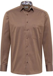 Eterna Langarmhemd COMFORT FIT Braun/Khaki/Beige